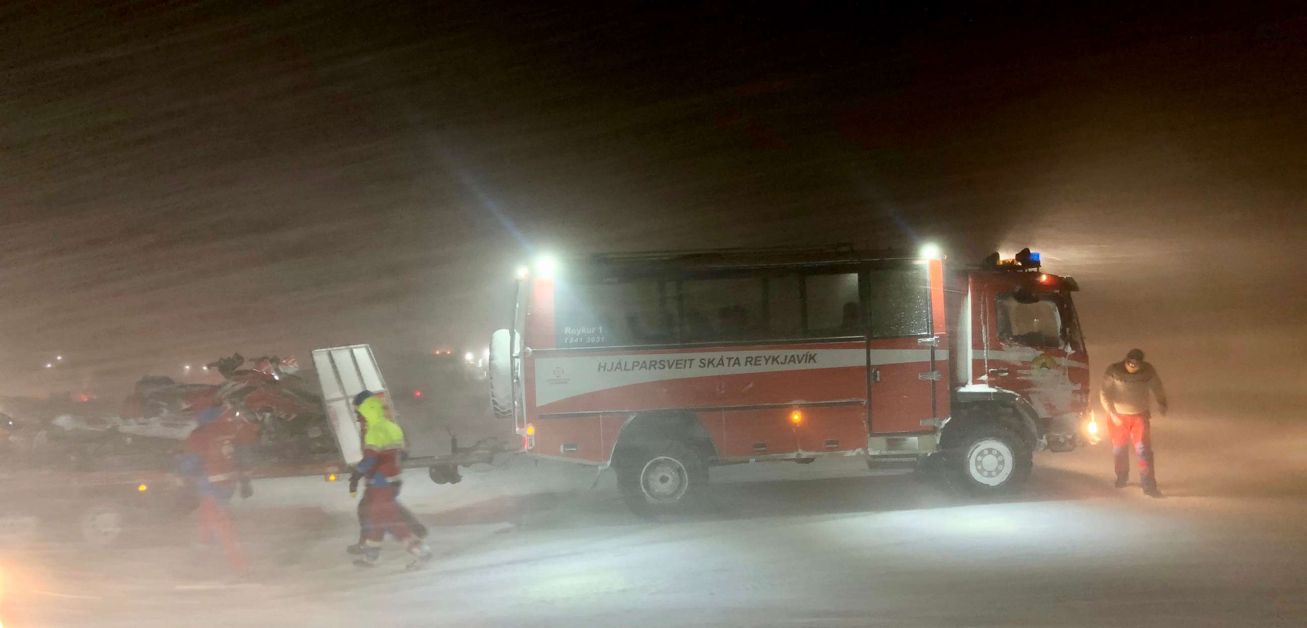 PHOTO: Thirty-two people were rescued from a glacier in Iceland after getting stuck during a blizzard on Jan. 7, 2020.