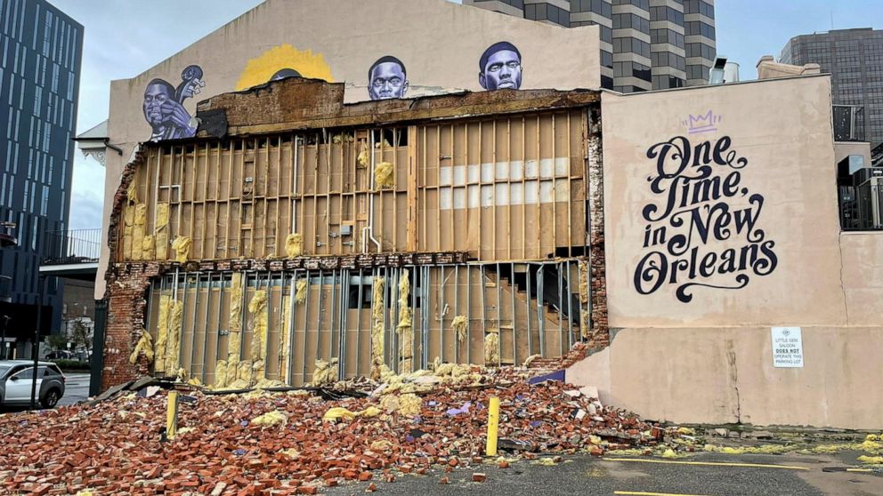 PHOTO: The Karnofsky shop is pictured on Aug. 30, 2021, showing severe damage after Hurricane Ida pummeled New Orleans with strong winds.  