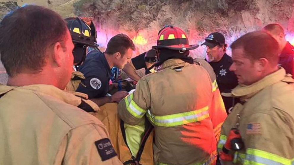 PHOTO: A 21-year-old man who had been missing for several days was found alive trapped beneath an overturned truck in the foothills of Idaho Falls, Idaho, Aug. 6, 2018.