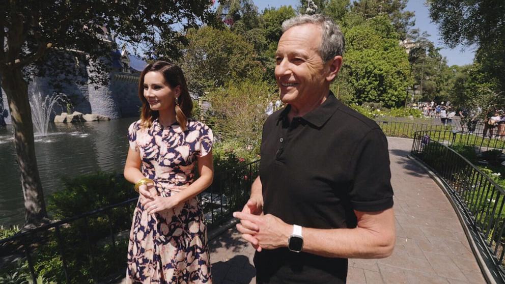 PHOTO: Disney CEO Bob Iger is shown during an interview with ABC News' Rebecca Jarvis.