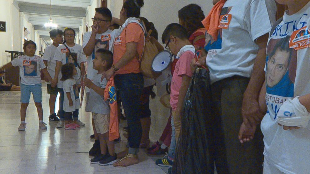 PHOTO: The families of five undocumented men detained by the Immigration Customers and Enforcement agency visited Capitol Hill on Wednesday to meet with legislatures in hopes of freeing their loved ones.