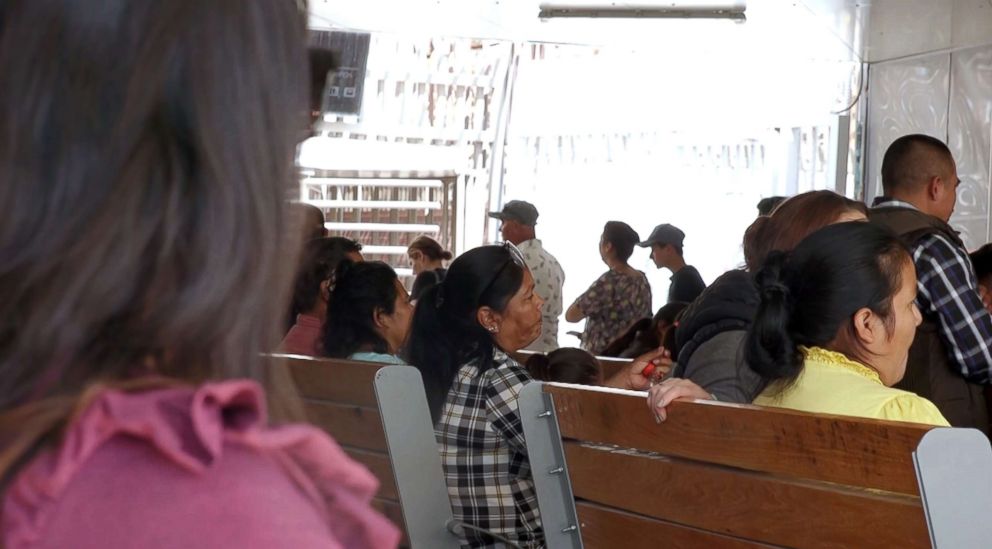 PHOTO: Over two dozen parents arrived at the Calexico Port of Entry in Calexico, Calif., seeking asylum and to be reunited with their separated children.