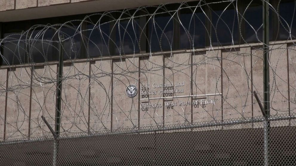 PHOTO: Over two dozen parents arrived at the Calexico Port of Entry in Calexico, Calif., seeking asylum and to be reunited with their separated children.