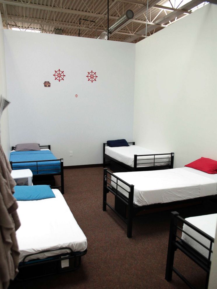 PHOTO: This undated photo provided by the U.S. Department of Health and Human Services' Administration for Children and Families shows part of a shelter used to house unaccompanied foreign children in Brownsville, Texas. 