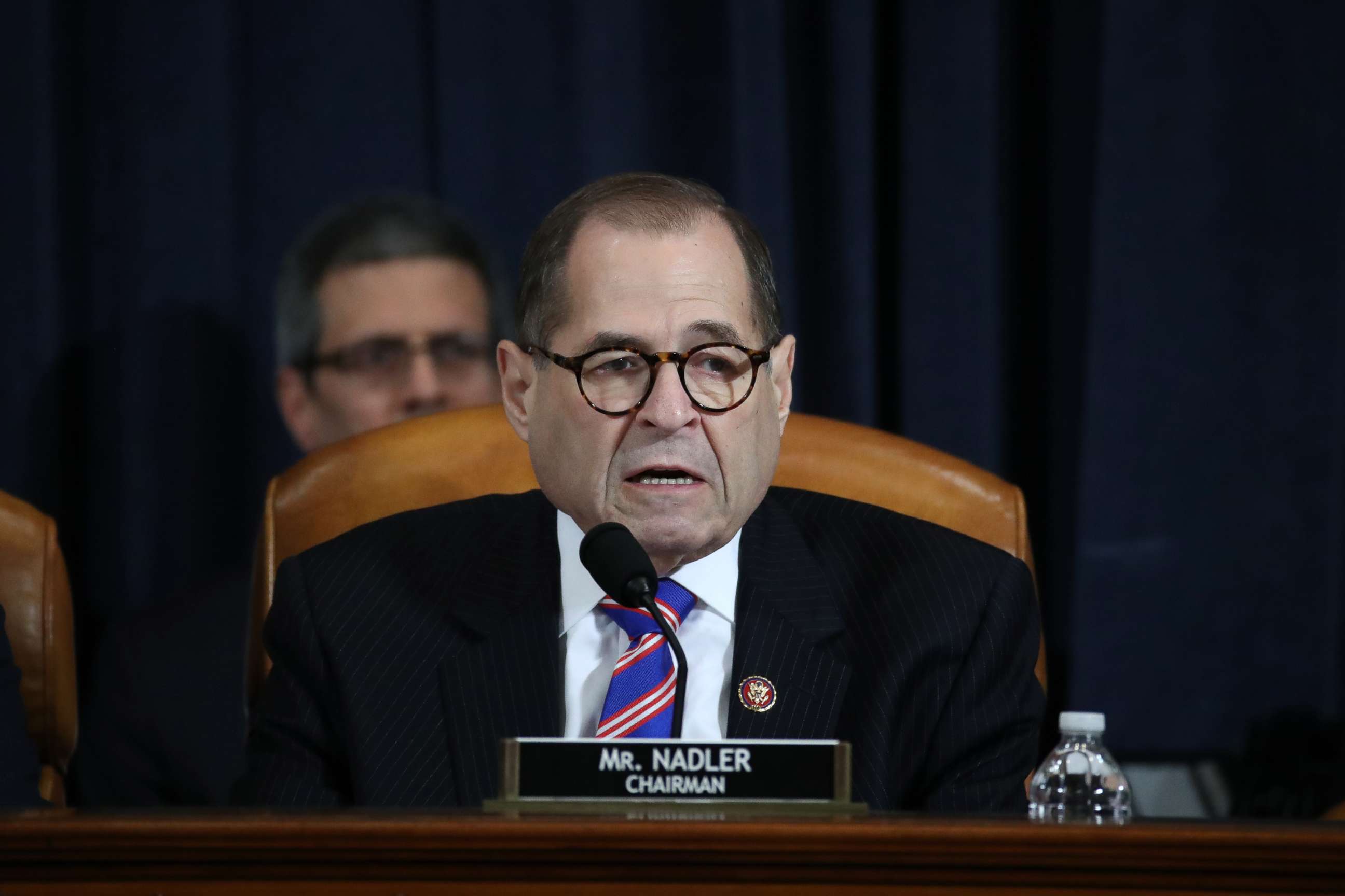 PHOTO: House Judiciary Committee Chairman Jerrold Nadler speaks before a meeting of the House Judiciary Committee in the Longworth House Office Building on Capitol Hill, Dec. 4, 2019, in Washington.