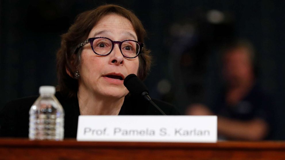 PHOTO: Constitutional law scholar Pamela Karlan apologizes for a remark referencing Barron Trump's name during a hearing before the House Judiciary Committee, Dec. 4, 2019, on Capitol Hill in Washington.