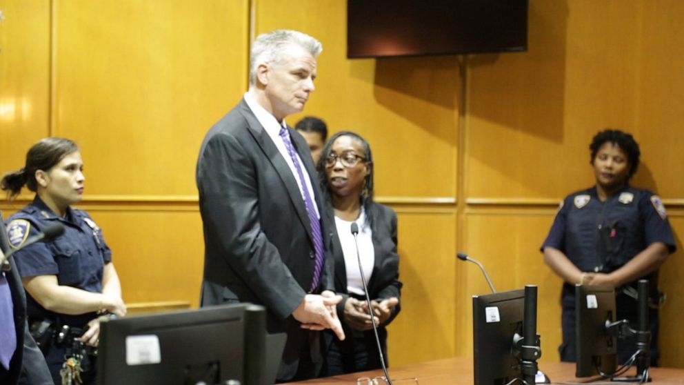 PHOTO: Donna Francis with her attorney was sentenced to one year in prison for the death of Kelly Mayhew, Nov. 14, 2019, in New York. 