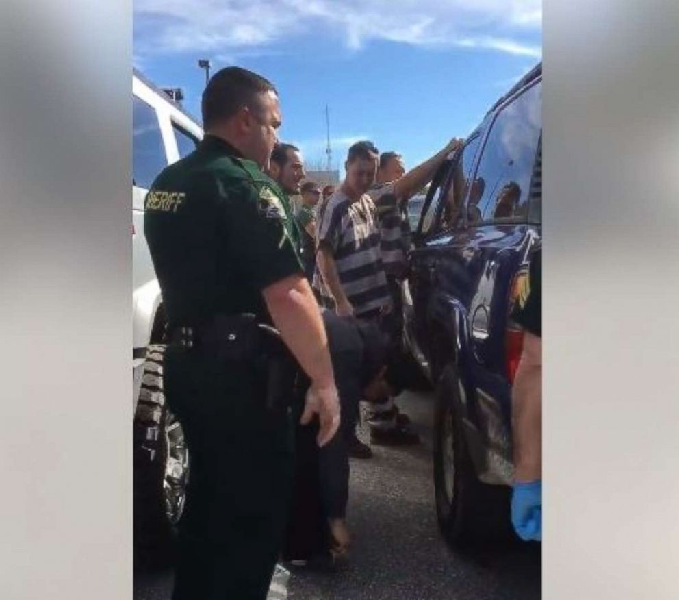 PHOTO: A group of inmates in Pasco County, Fla., came to the rescue of a dad who accidentally locked his 1-year-old daughter in their truck on Thursday, Feb. 14, 2019.