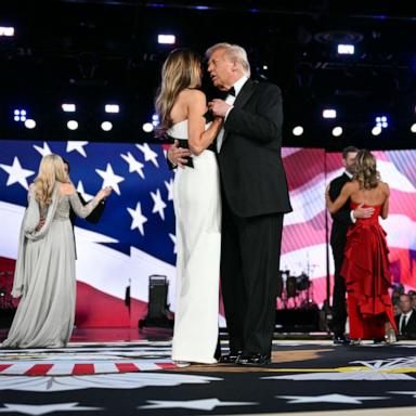 PHOTO: President Donald Trump and First Lady Melania Trump dance alongside Ivanka Trump and her husband Jared Kushner during the Liberty Ball in Washington, Jan. 20, 2025.