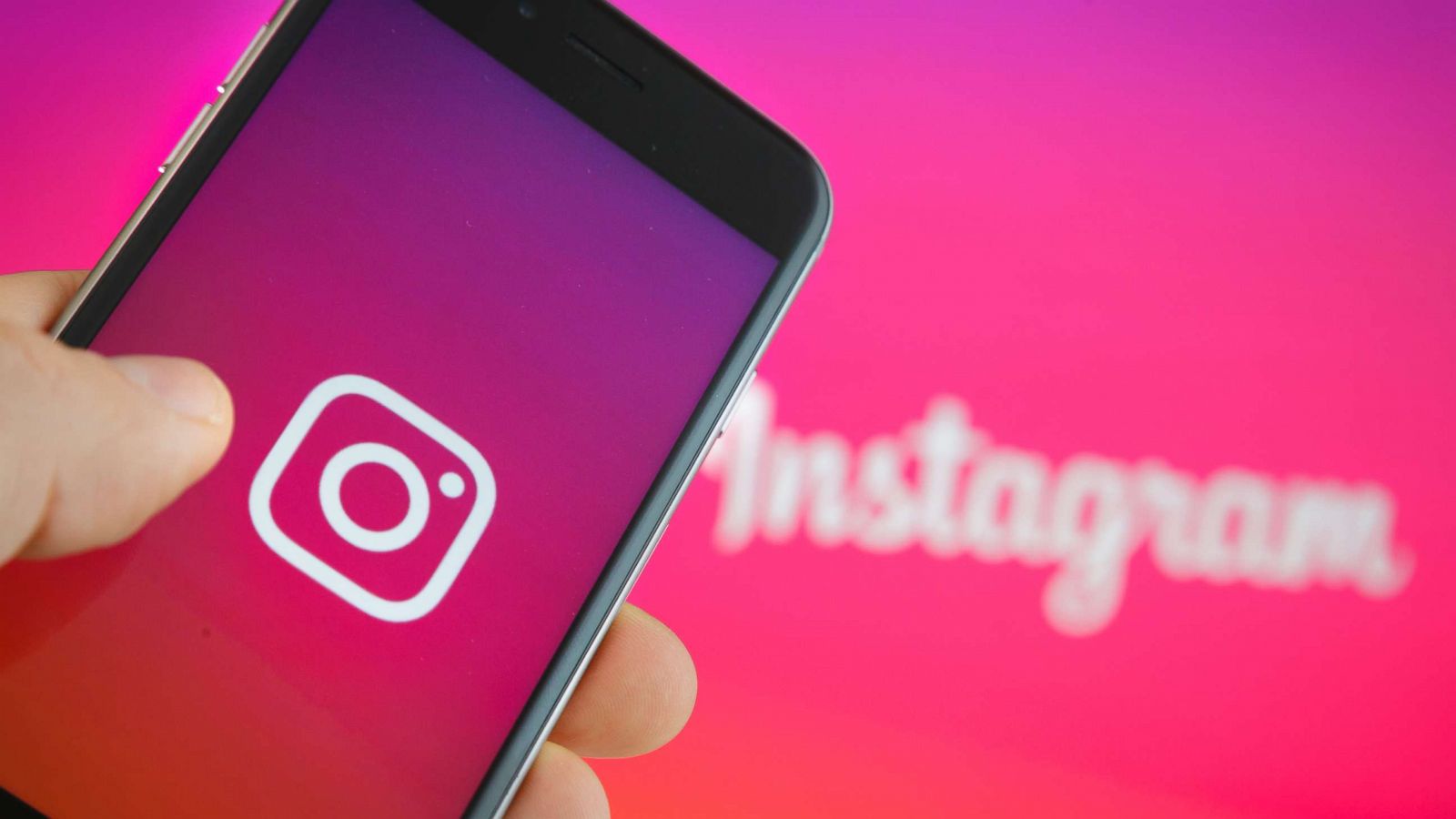 PHOTO: The logo of Instagram is displayed on a smartphone on September 27, 2016.