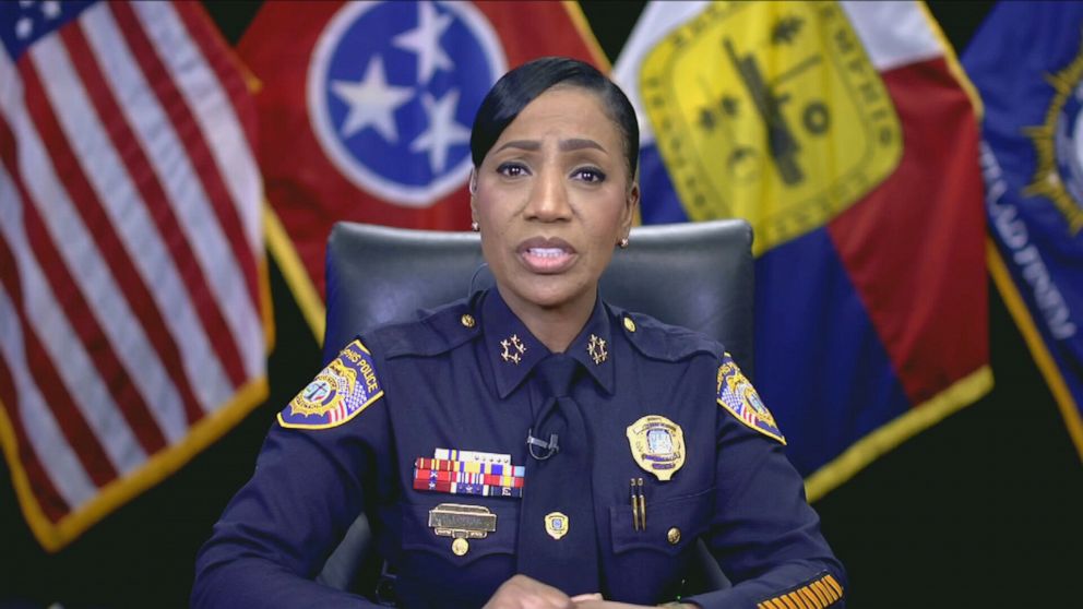PHOTO: Memphis Police Chief Cerelyn Davis appears on "Good Morning America," on Jan. 27, 2023.