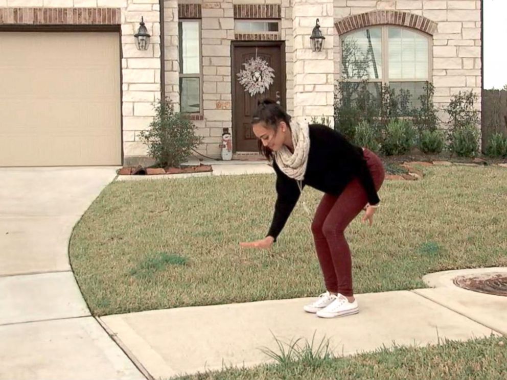 PHOTO: After a video Ariel Olivar posted went viral, she demonstrates how to do her invisible step dance move.