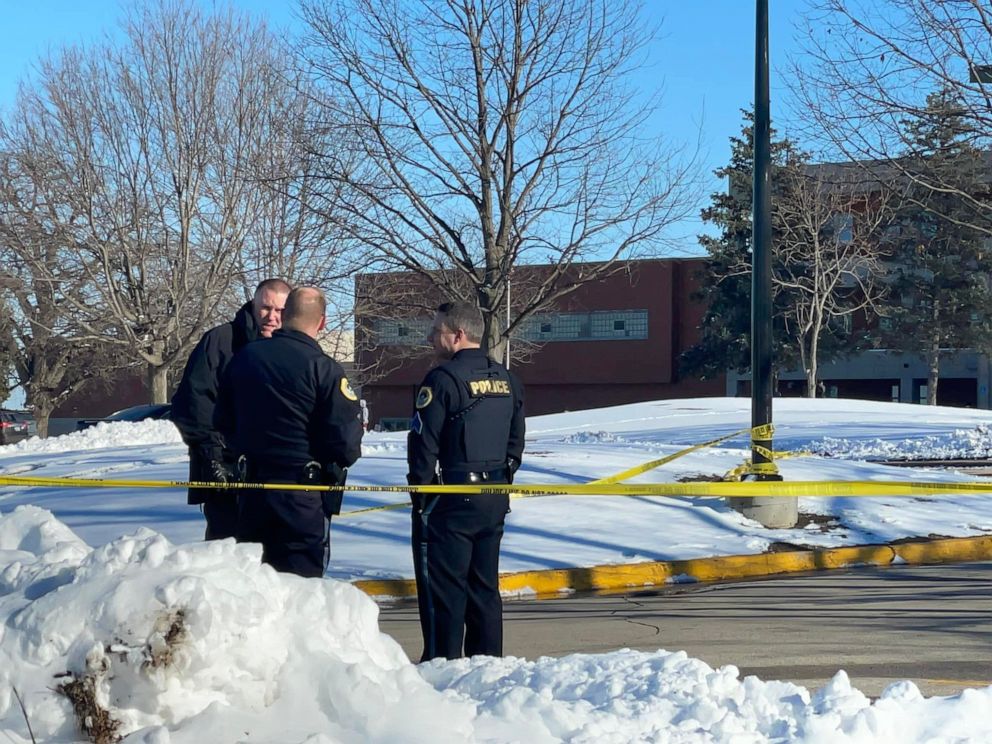 PHOTO: In a photo released by the Des Moines Police Department, police at the scene of a fatal shooting of a 15-year-old that occurred on March 7, 2021, in Des Moines, Iowa.