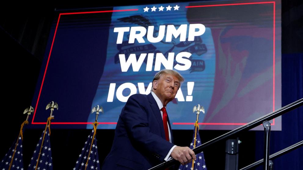Iowa Caucuses 2024 Trump Projected To Win Desantis 2nd Good Morning America