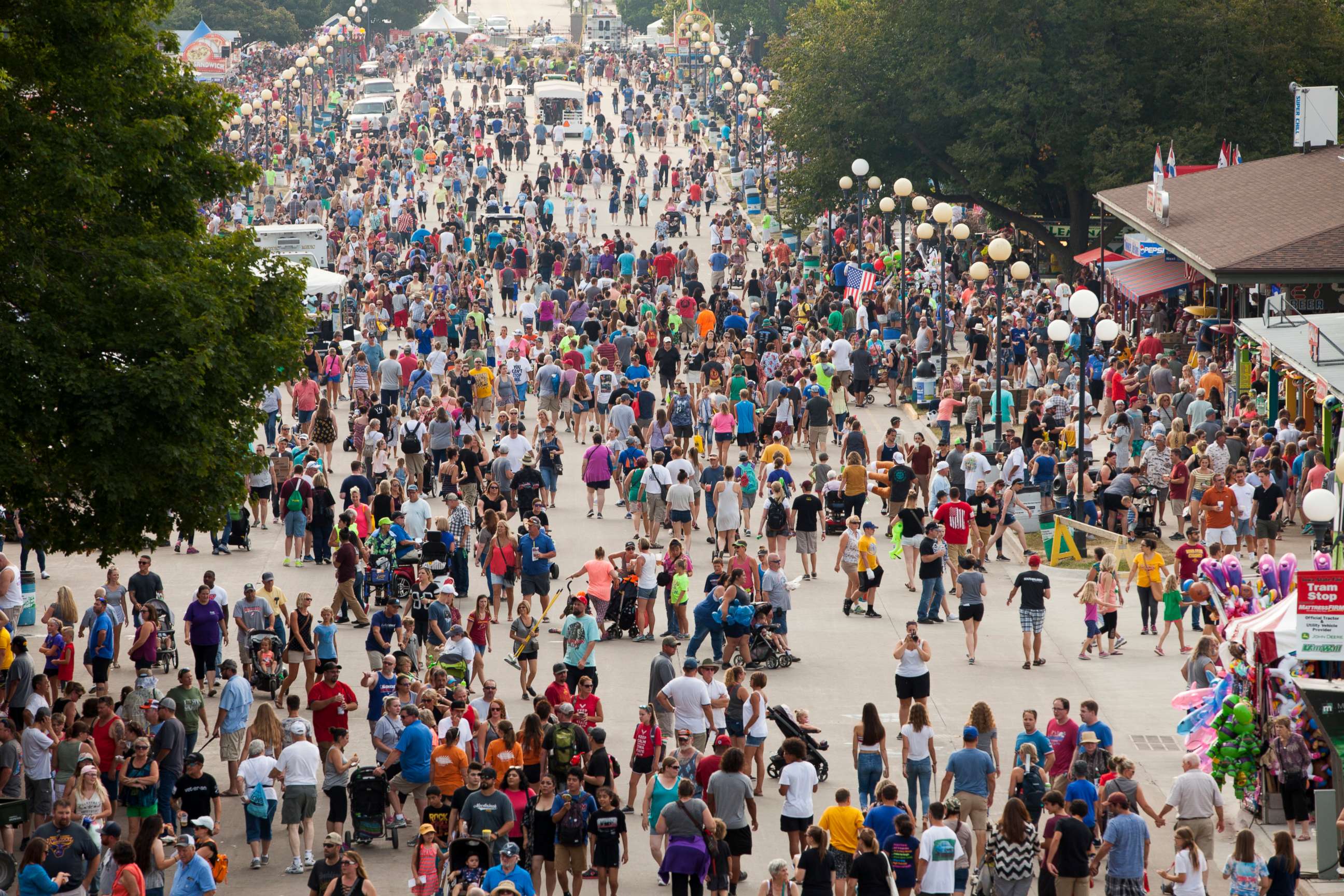PHOTO: The Grand Concourse is crowded with visitors at the Iowa State Fair, on Aug. 18, 2018, in Des Moines, Iowa.