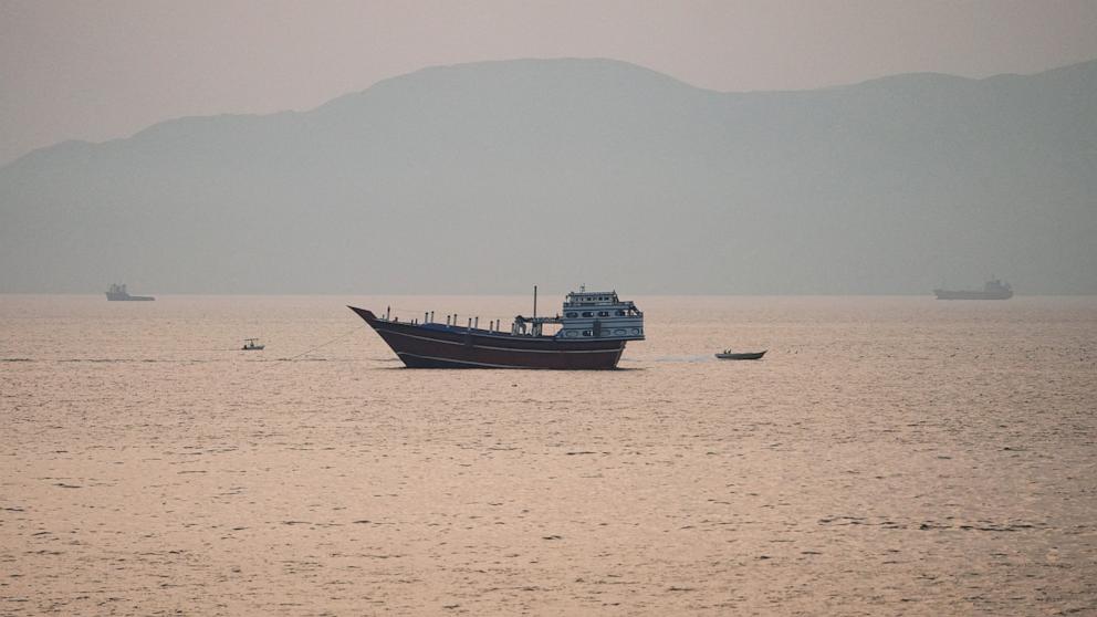 PHOTO: Vessels at the Strait of Hormuz, as seen from Musandam
