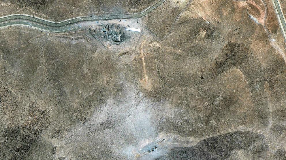 PHOTO: This handout satellite image provided by Maxar Technologies and dated June 27, 2025, shows vehicles at the Fordow Fuel Enrichment Plant one week after US strikes on three Iranian nuclear sites early on June 22.