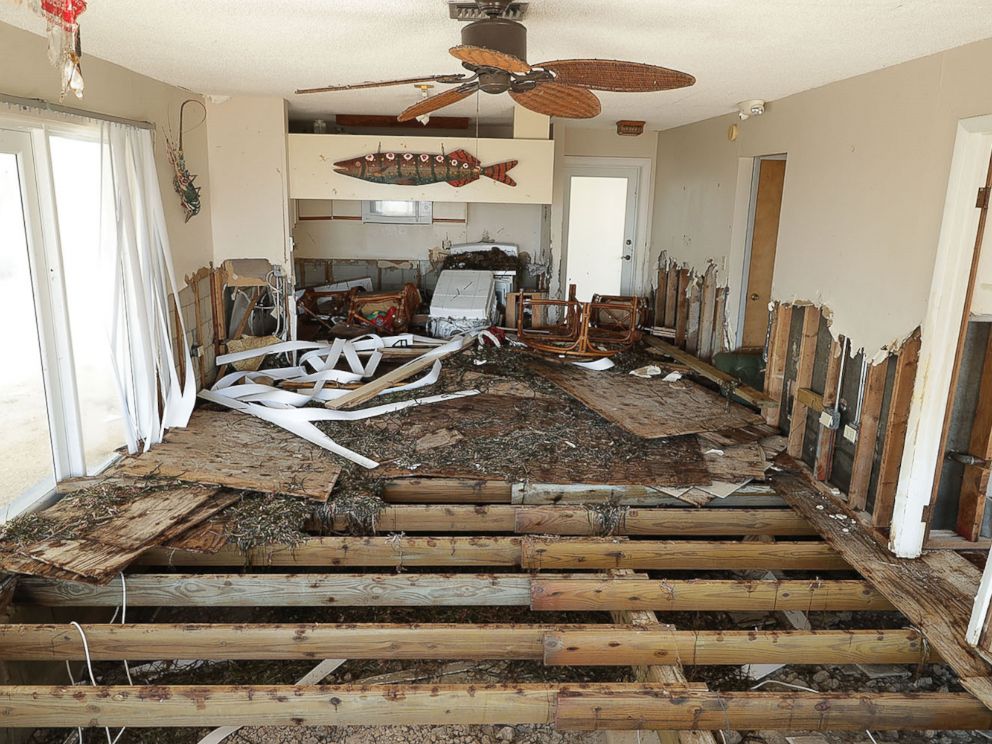 PHOTO: Waterfront homes stand exposed after being damaged by Hurricane Irma, Sept. 12, 2017 in Marathon, Fla.