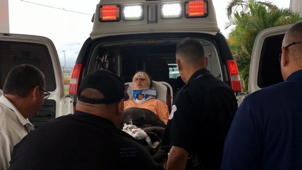 PHOTO: Alex Demoor speaks to ABC News about their Hurricane Irma ordeal.