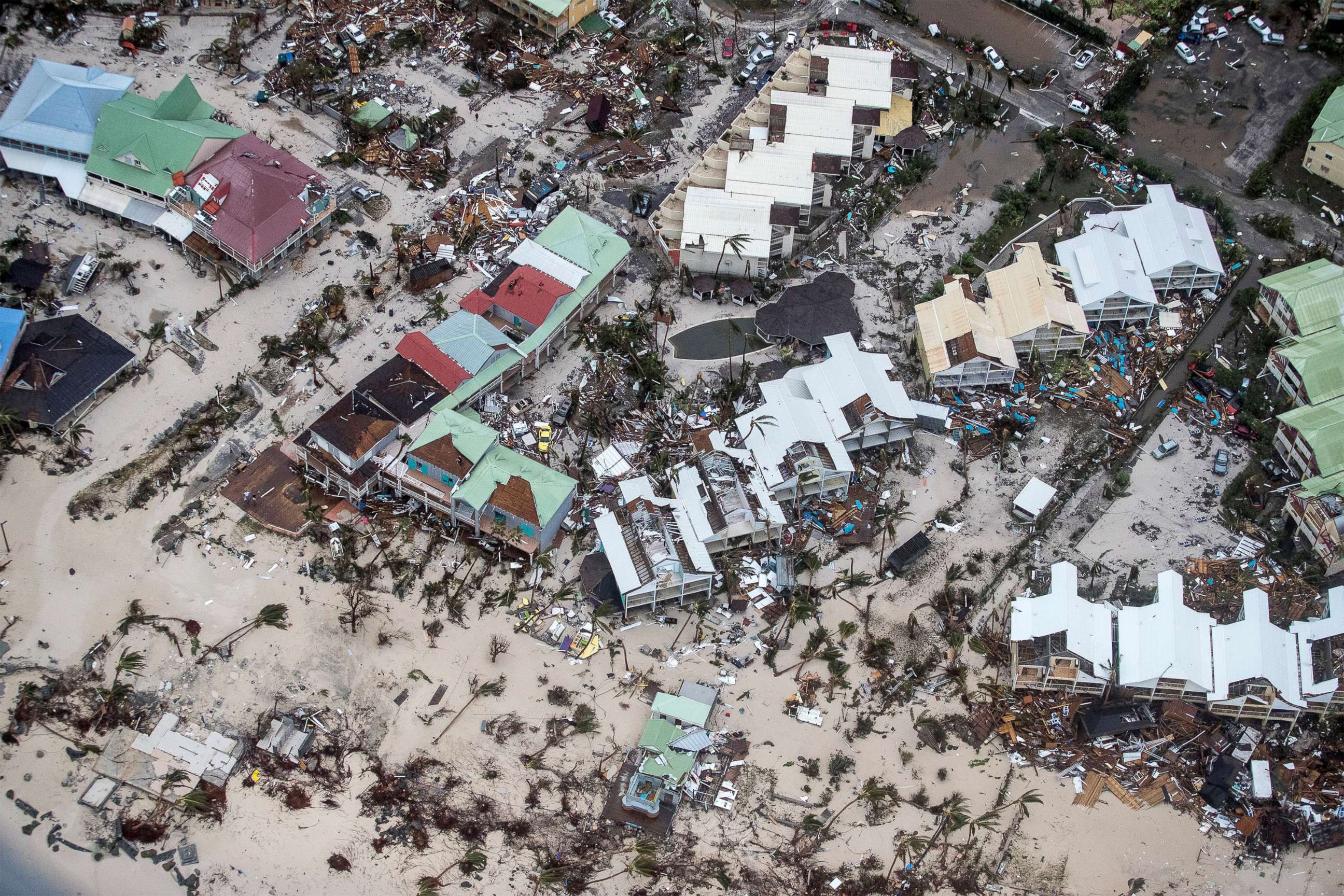 PHOTO: A view of the aftermath of Hurricane Irma on Sint Maarten Dutch part of Saint Martin island in the Caribbean, Sept. 6, 2017.