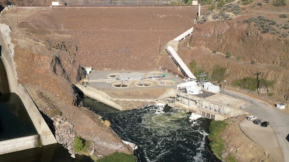 PHOTO: In this undated drone image, the Iron Gate Dam is shown.