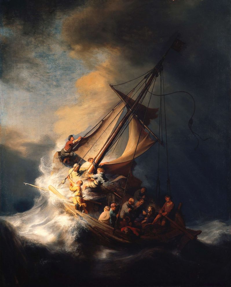 PHOTO:This painting, titled "Christ in the Storm on the Sea of Galilee" by Rembrandt Van Rijn, was one of the 13 works stolen from the Isabella Stewart Gardner Museum in 1990. 