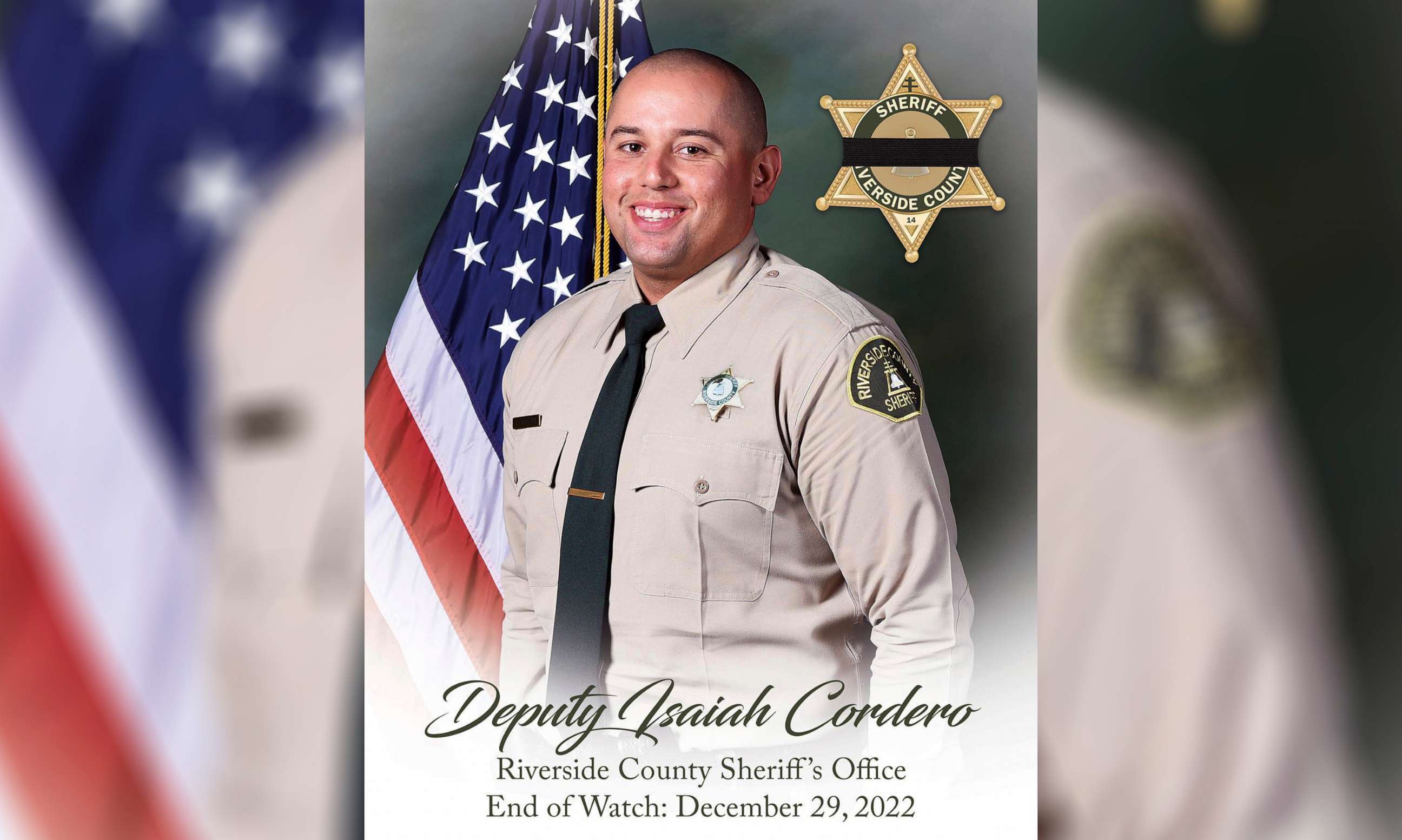 PHOTO: This image provided by the Riverside County Sheriff's Department shows Deputy Isaiah Cordero.