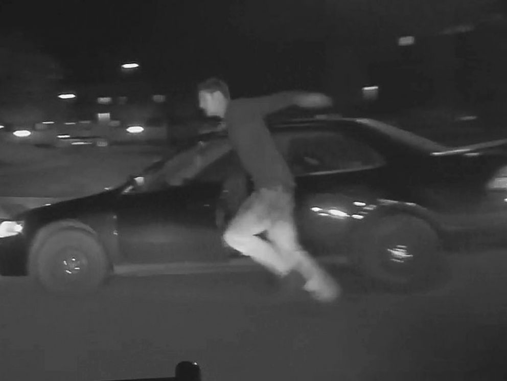 PHOTO: Suspected car-prowler ended up pinning himself when was run over by his own vehicle on Monday, Nov. 19, 2018, during a police chase in Happy Valley, Ore.