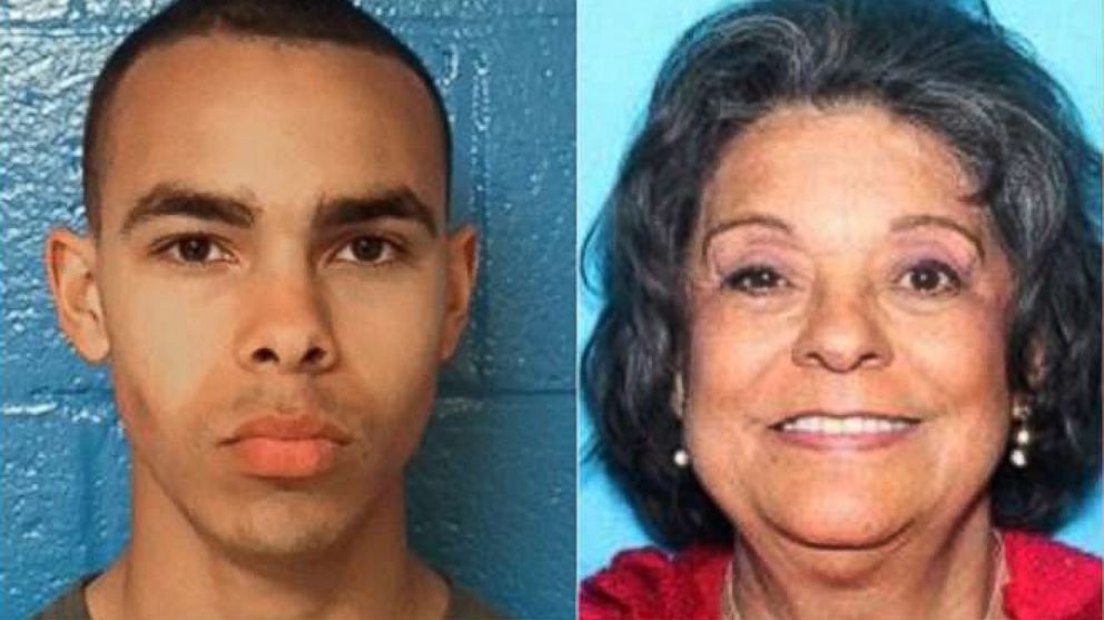 Isaiah Kahleal Evans Caeser, 18, and his grandmother Sally Copeland Evans, 74, are pictured in these undated photos released by Halifax County Sheriff's Office. 