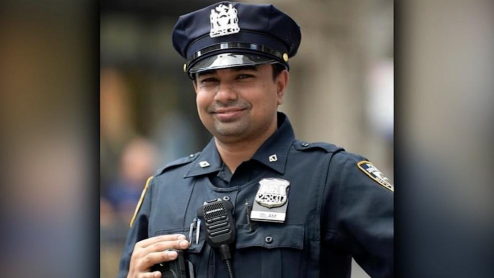 Officer killed in Manhattan shooting honored at funeral | GMA