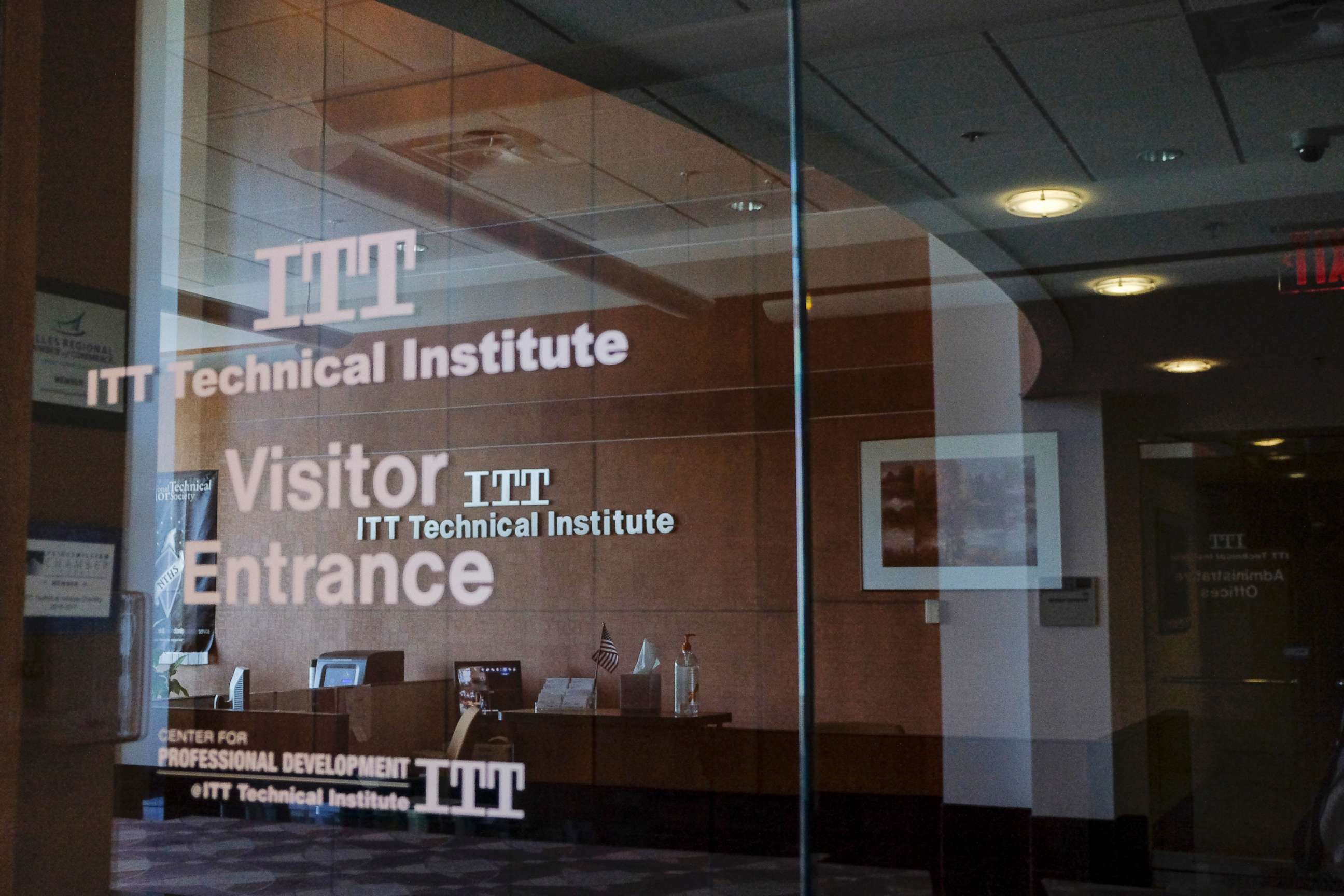 PHOTO: The Chantilly Campus of ITT Technical Institute sits closed on Sept. 6, 2016, in Chantilly, Va.  
