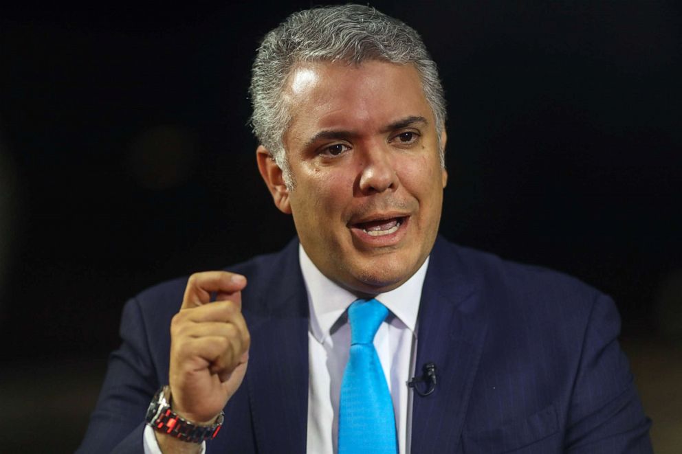 PHOTO: Ivan Duque, Colombia's president in Davos, Switzerland, Jan. 23, 2020.