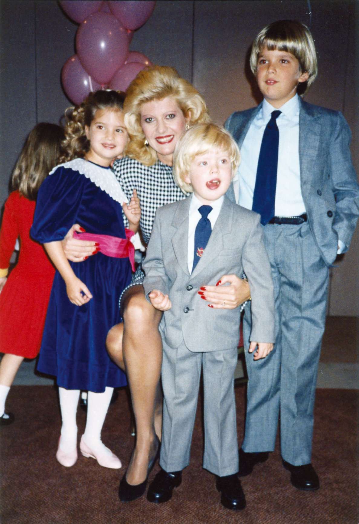 PHOTO: Ivana Trump poses with her children at a birthday party circa 1987. 