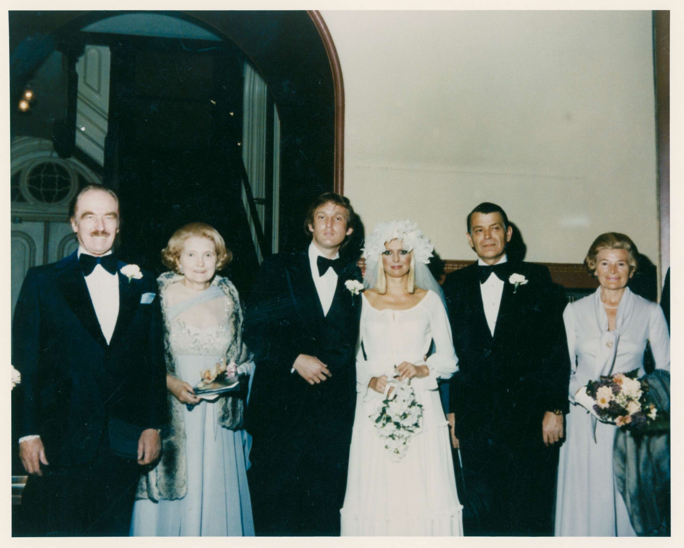 PHOTO: Ivana Trump shares a photo from her wedding to Donald Trump in 1977 featuring Fred Trump, Mary Trump, Donald Trump, Ivana Trump, Ivana's father and her aunt, from left to right.