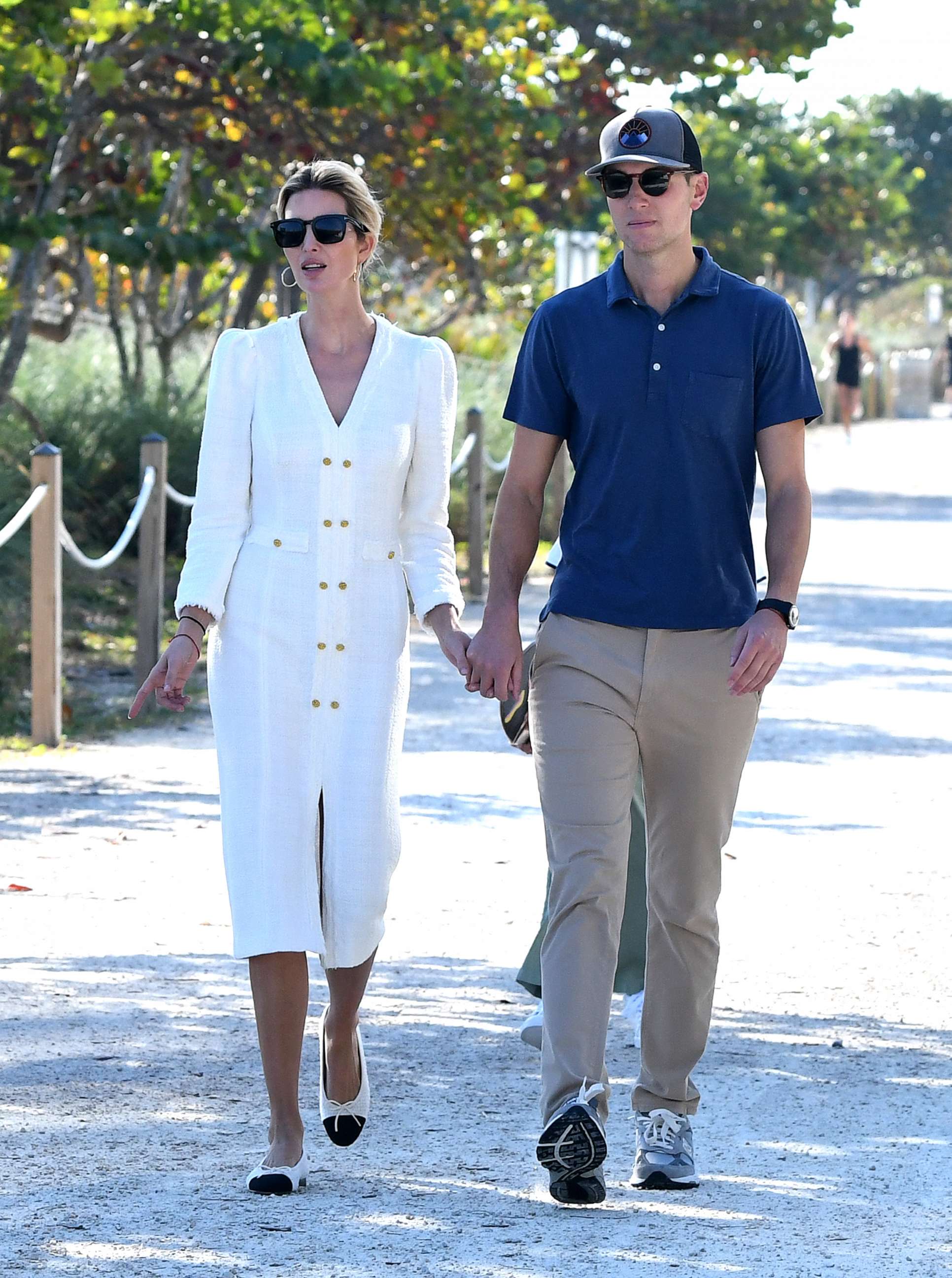 PHOTO: Ivanka Trump and Jared Kushner are seen out for a walk, Dec. 10, 2022, in Miami.