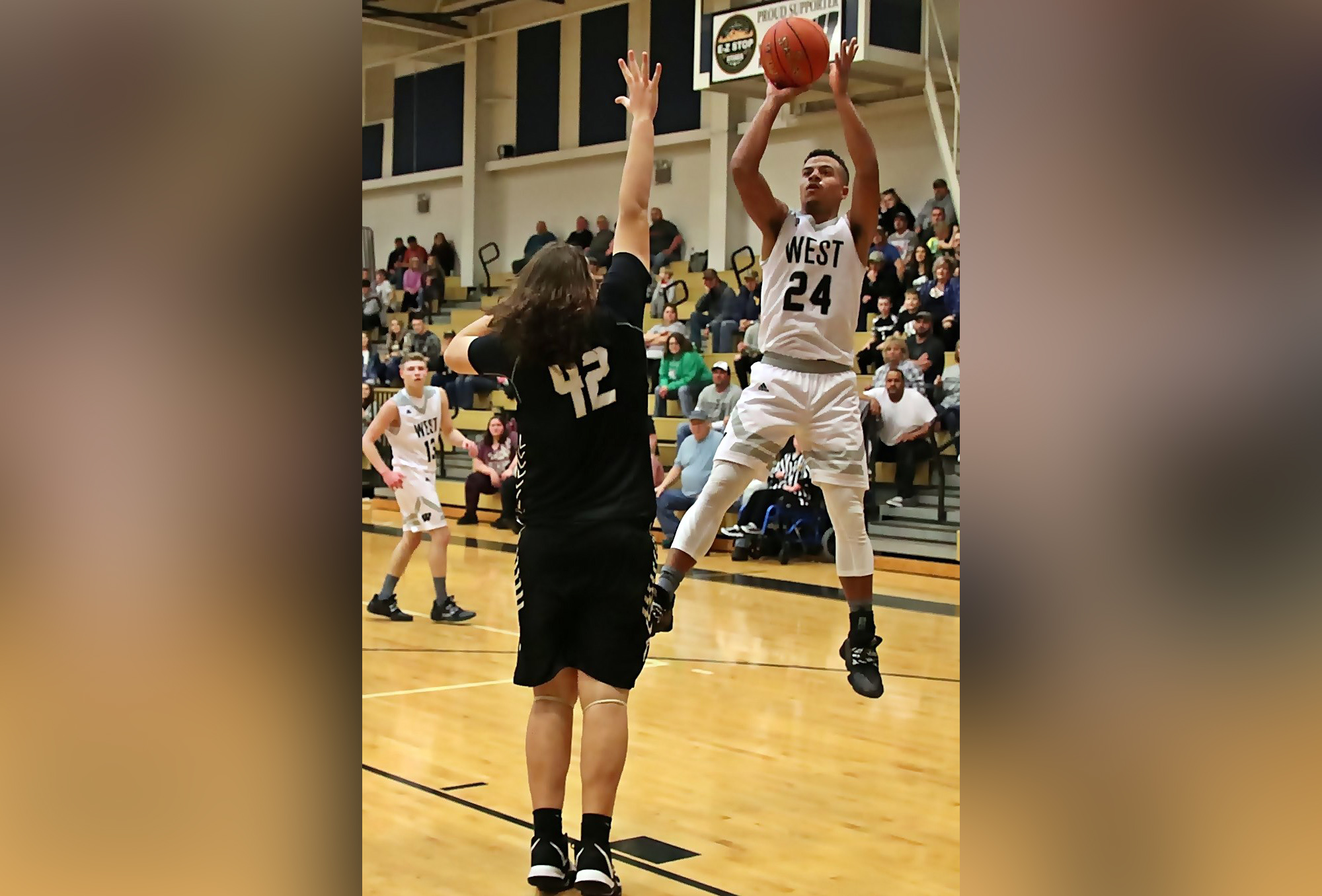 PHOTO: Jace Colucci, 17, plays basketball for Westside High School in Wyoming in an undated handout photo.