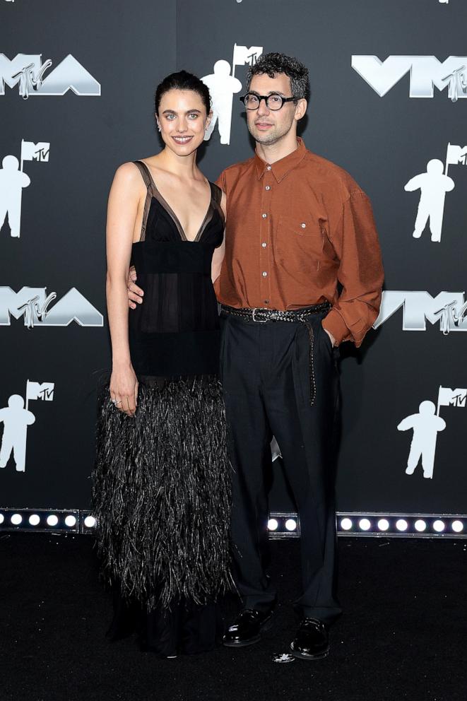 PHOTO: Margaret Qualley and Jack Antonoff attend the 2024 MTV Video Music Awards at UBS Arena on Sept. 11, 2024, in Elmont, New York.