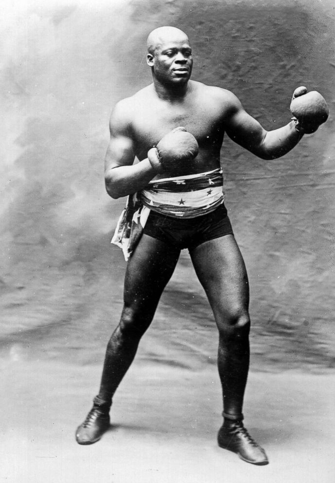 PHOTO: American boxer Jack Johnson is pictured circa 1913.