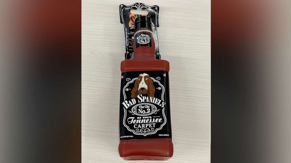 PHOTO: A dog toy called "Bad Spaniels," shaped like a Jack Daniel's whiskey bottle, is at the center of a trademark dispute that will go before the U.S. Supreme Court.