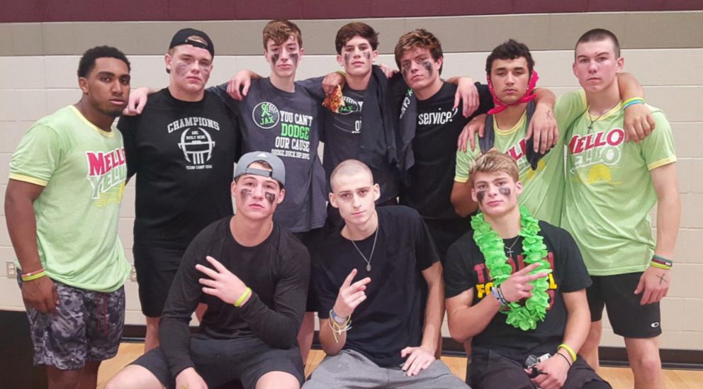 PHOTO: While Jackson Lilly was undergoing surgeries, chemotherapy and radiation in his battle against cancer, many of his teammates shaved their heads in solidarity.