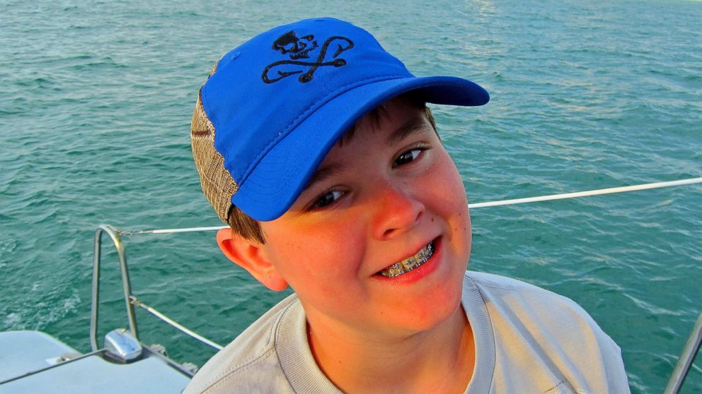 This photo provided by Richard Taras shows Jacobe Taras during a family spring break vacation in Florida several days before he committed suicide over school bullying back home in Moreau, N.Y. 