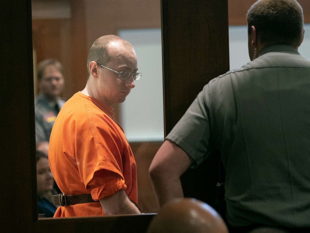 PHOTO: Jake Patterson walked into court for his sentencing in the murder of James and Denise Closs at the Barron County Justice Center in Barron, Wis., May 24, 2019.