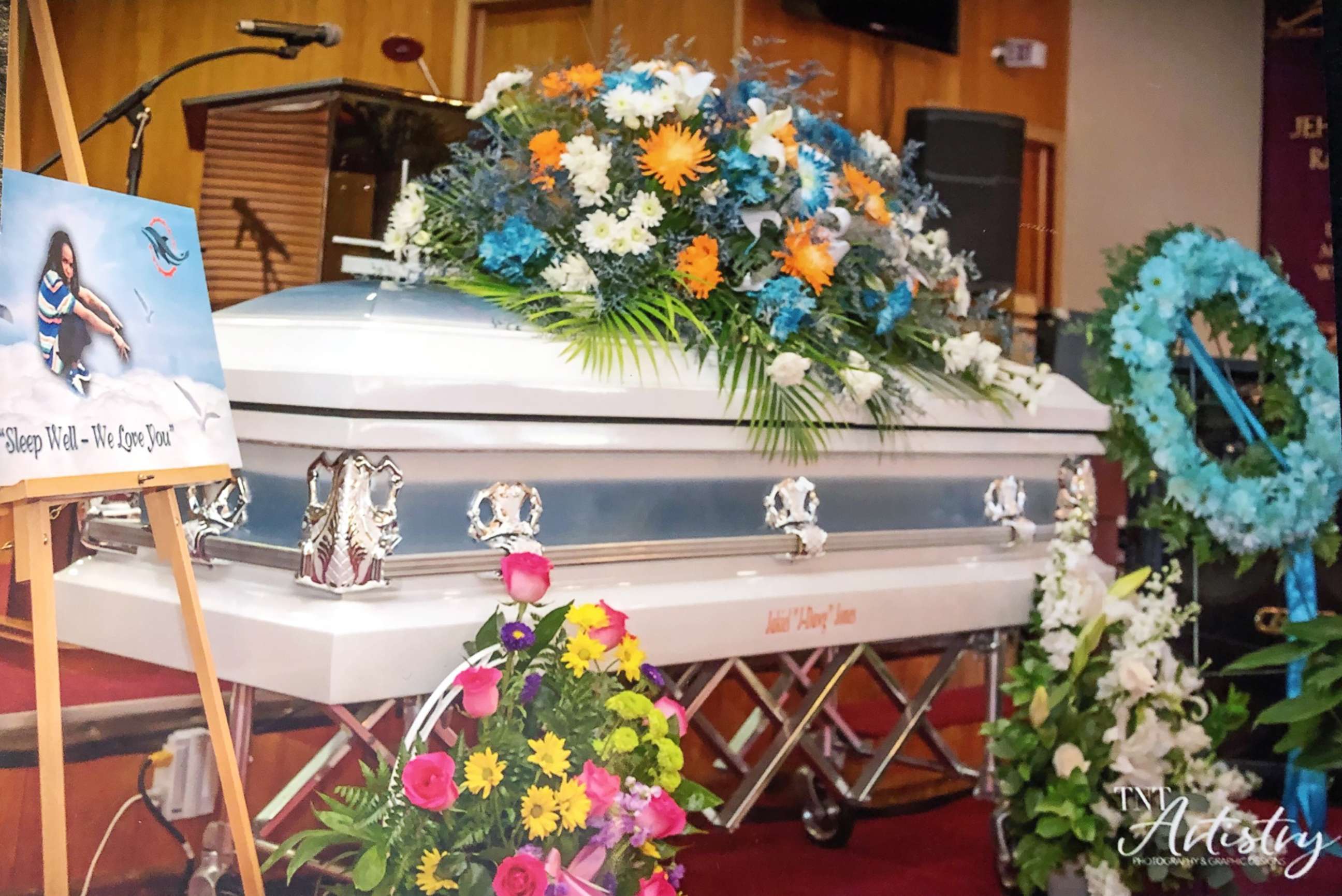 PHOTO: Jakiel Jones' casket is pictured in this undated image released by her family.