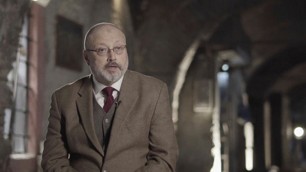 PHOTO: In this image made from a March 2018 video provided by Metafora Production, Jamal Khashoggi speaks during an interview at an undisclosed location.