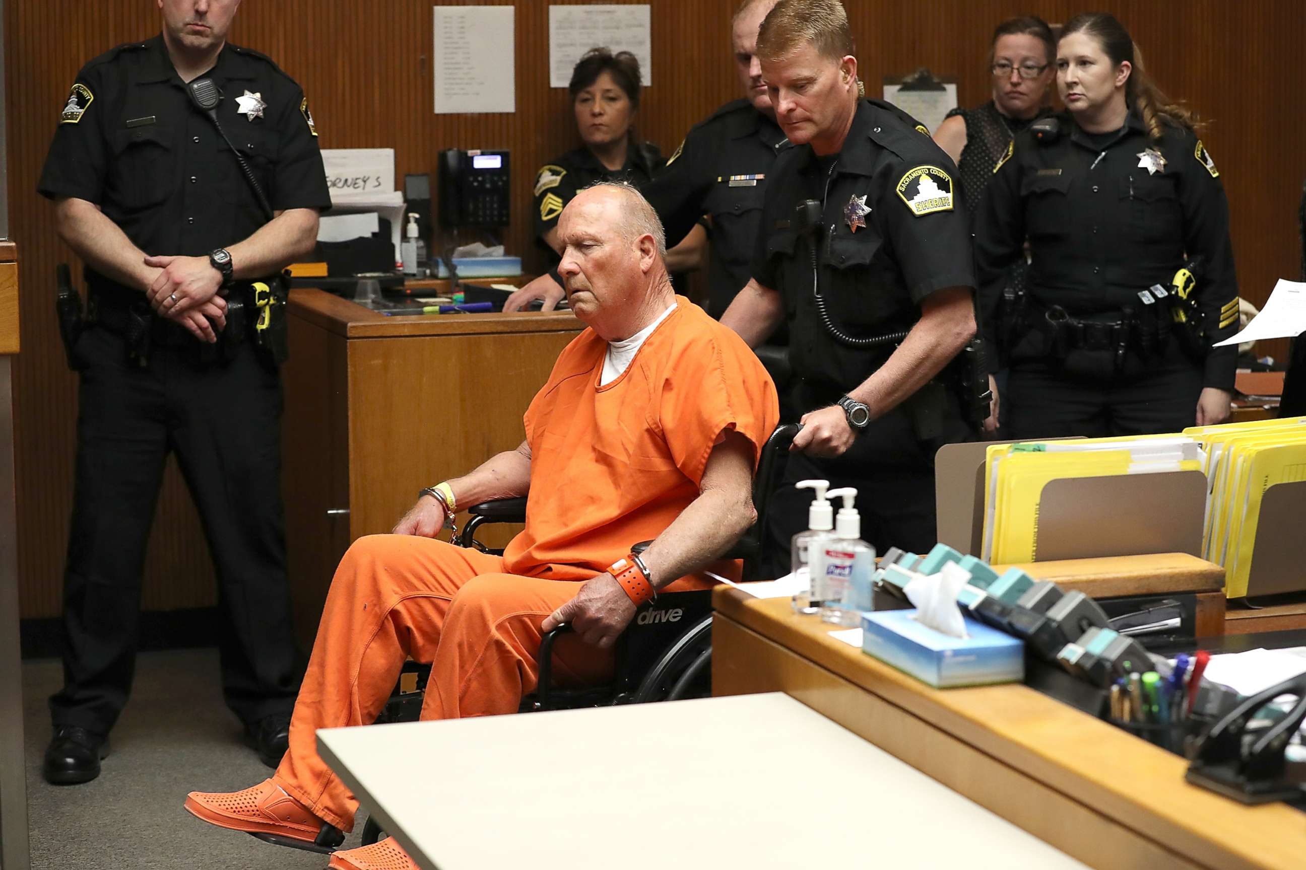 PHOTO: Joseph James DeAngelo, the suspected "Golden State Killer", appears in court for his arraignment on April 27, 2018 in Sacramento, Calif.