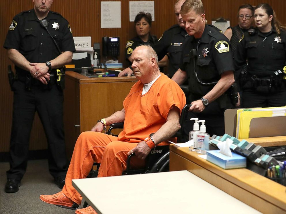 PHOTO: Joseph James DeAngelo, the suspected Golden State Killer, appears in court for his arraignment on April 27, 2018 in Sacramento, Calif.
