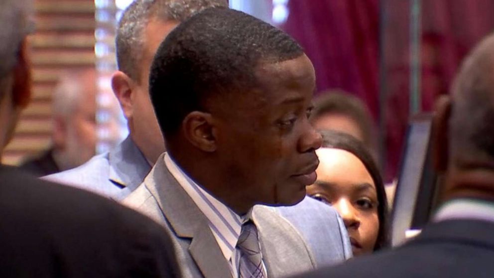 PHOTO: James Shaw Jr. is honored on April 24 by the Tennessee State Legislature for his actions to disarm a shooter at a Waffle House in Nashville, Tenn., April 22, 2018.