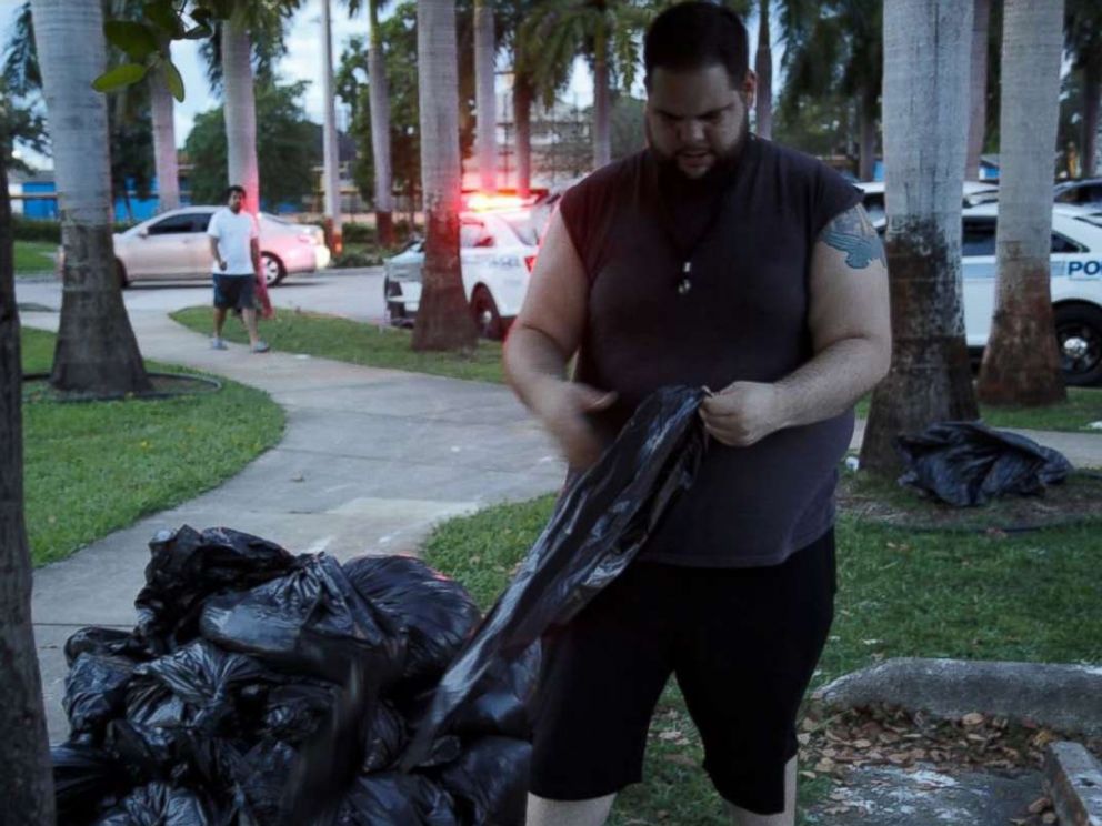 PHOTO: Miami resident Jan-Michael Medina is hunkering down in the city during Hurricane Irma.