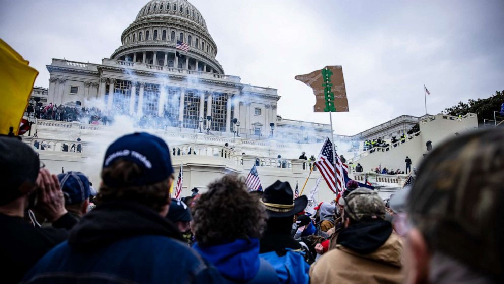 PHOTO: Pro-Trump supporters storm the U.S. Capitol following a rally with President Donald Trump on Janu. 6, 2021, in Washington.