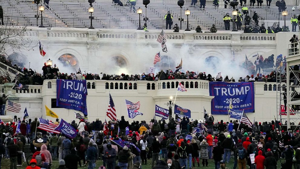 PHOTO: FILE - Rioters at the U.S. Capitol, Jan. 6, 2021, in Washington.